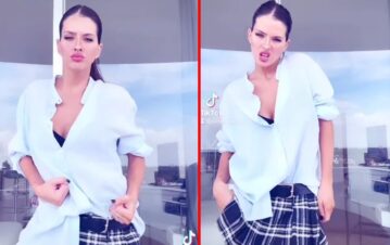 La China Suárez apareció vestida de colegiala e hizo un importante pedido