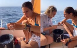 juana viale hizo un muestreo de microplásticos en el mar.