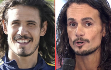 Cómo fue el esperado encuentro de Christian Sancho y Edinson Cavani