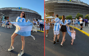 El look de Pampita para alentar a la Selección Argentina en Nueva York
