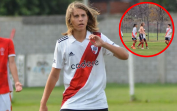El escandaloso y polémico grito de gol de Valentino López jugando para River