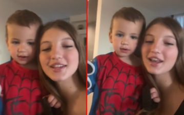 El video viral de Luca Cubero pegándole una “piña” a su hermana Allegra