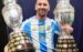 A PESAR DEL DOLOR, LA FELICIDAD DE MESSI CON LAS DOS COPAS AMERICA QUE GANO CON ARGENTINA. CRACK.