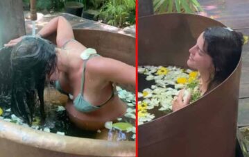 Calu Rivero mostró el "ritual del florecimiento" que hizo a días de dar a luz: “Actúa para equilibrar”