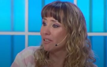 Estefanía Pasquini lloró desconsoladamente al escuchar la historia de un participante de Cuestión de Peso