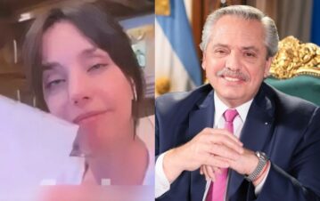 El nuevo video íntimo de Tamara Pettinato beboteando con Alberto Fernández en el despacho presidencial: “Te amo”