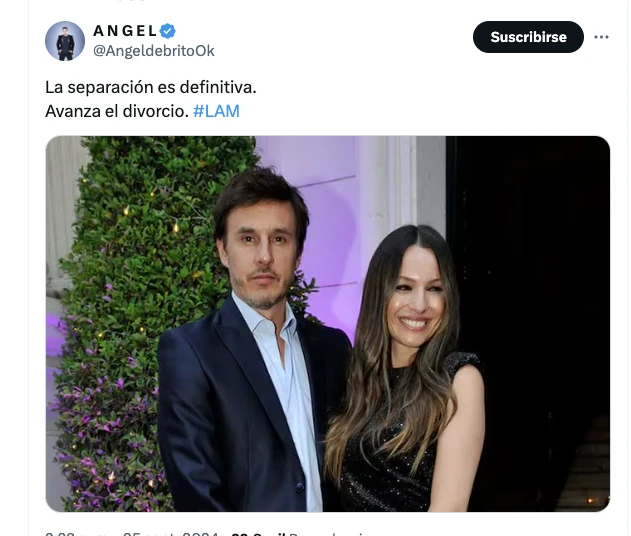 Pampita le pidió el divorcio a Roberto Moritán