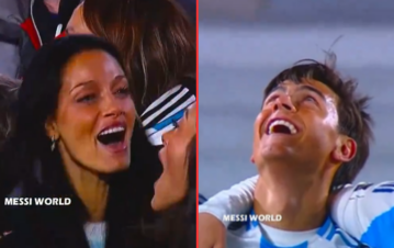 El desaforado festejo de Oriana Sabatini con el gol de Dybala en su regreso a la Selección