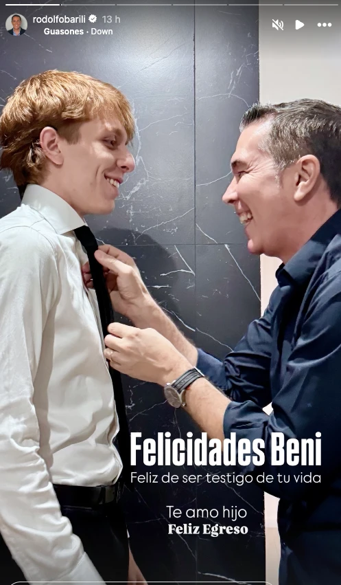 Barili con su hijo