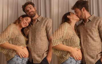Jimena Barón mostró cómo hace para que Matías Palleiro se sienta “embarazado” como ella
