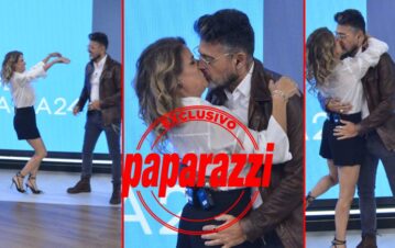 ¡Exclusivo! El apasionado chape en vivo de Marina Calabró y Rolando Barbano en A24