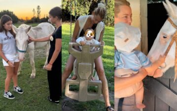 Nicole Neumann mostró sus días de campo en familia y “se le escapó” la carita de su bebé: las fotos más lindas
